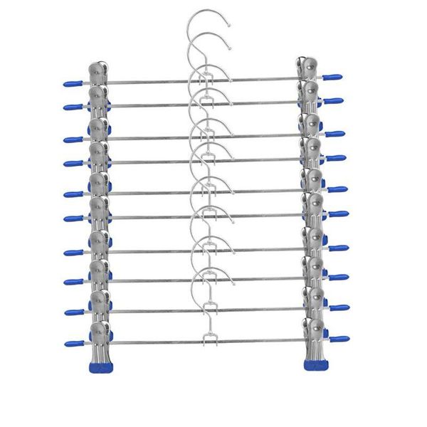 hangers & racks 10 pcs stainless steel trouser hanger rack coat pants skirt clothes stand holder with 2 adjustable non-slip clips lxac
hangers & racks 10 pcs stainless steel trouser hanger rack coat pants skirt clothes stand holder with 2 adjustable non-slip clips lxac