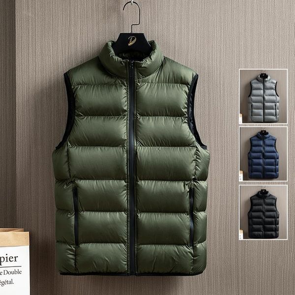 men's vests mens all-match solid thicken vest 2021 winter korean fashion casual hip hop loose plus size stand warm puffer male, Black;white
men's vests mens all-match solid thicken vest 2021 winter korean fashion casual hip hop loose plus size stand warm puffer male, Black;white