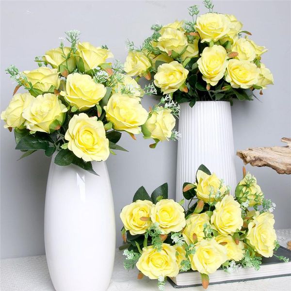 decorative flowers & wreaths 7 heads fake rose romantic wedding bridal holding silk bouquet artificial for home desk garden decoration
decorative flowers & wreaths 7 heads fake rose romantic wedding bridal holding silk bouquet artificial for home desk garden decoration