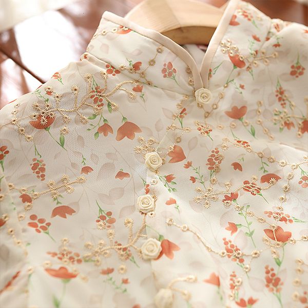 luxury casual dresses summer improved floral cheongsam medium length french small fragrance drs chine girl young style, Black;gray
luxury casual dresses summer improved floral cheongsam medium length french small fragrance drs chine girl young style, Black;gray
