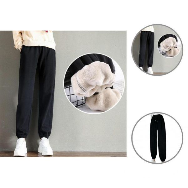 women's pants & capris skin-friendly stylish solid color drawstring casual plush lining sweatpants ankle banded streetwear, Black;white
women's pants & capris skin-friendly stylish solid color drawstring casual plush lining sweatpants ankle banded streetwear, Black;white