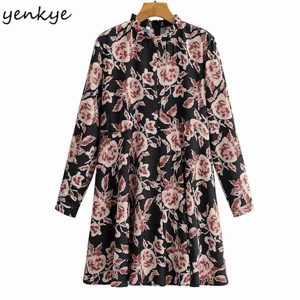 spring women vintage floral print dress long sleeve stand collar flowy casual loose plus size short vestido 210514, Black;gray
spring women vintage floral print dress long sleeve stand collar flowy casual loose plus size short vestido 210514, Black;gray