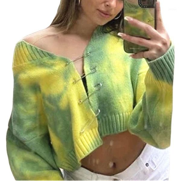women's cropped shirt knitting loose party long sleeve comfortable fall slim metal buckle dye printed clothes sweaters, White;black
women's cropped shirt knitting loose party long sleeve comfortable fall slim metal buckle dye printed clothes sweaters, White;black