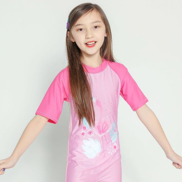 cartoon pink children' bird girls sunscreen short sleeve one piece swimsuit, Red;black
cartoon pink children' bird girls sunscreen short sleeve one piece swimsuit, Red;black