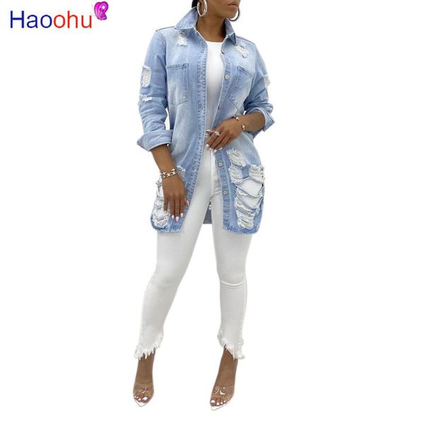 women's jackets hollow hole streetwear long denim jacket women fashion turn down collar sleeve loose coat casual ladies club party outw, Black;brown
women's jackets hollow hole streetwear long denim jacket women fashion turn down collar sleeve loose coat casual ladies club party outw, Black;brown