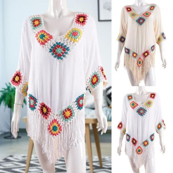 fashion see through crochet flower casual cover up beach dress bathing suit for summer women's swimwear, White;black
fashion see through crochet flower casual cover up beach dress bathing suit for summer women's swimwear, White;black
