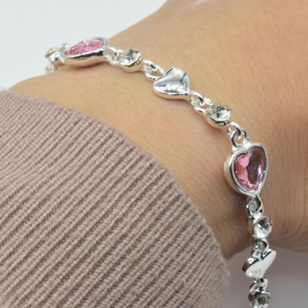 link, chain 4 colors wholesale fashion jewelry sterling silver women czech drill bracelet drip colorful heart pendant 1, Black
link, chain 4 colors wholesale fashion jewelry sterling silver women czech drill bracelet drip colorful heart pendant 1, Black