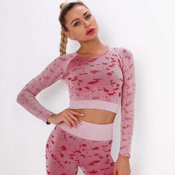 yoga outfits seamless womens knitted jacquard quick-drying long-sleeved wear sports running fitness, White;red
yoga outfits seamless womens knitted jacquard quick-drying long-sleeved wear sports running fitness, White;red