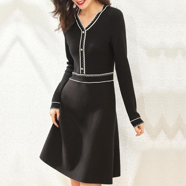 women's sweaters cmaz black knitted dress for women spring 2021 mid-length v-neck inner match bottoming sweater skirt autumn, White;black
women's sweaters cmaz black knitted dress for women spring 2021 mid-length v-neck inner match bottoming sweater skirt autumn, White;black