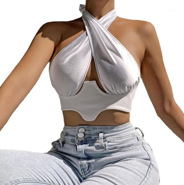 women's tanks & camis plain crop tank , sleeveless cross halter neck irregular hem camisole, White
women's tanks & camis plain crop tank , sleeveless cross halter neck irregular hem camisole, White
