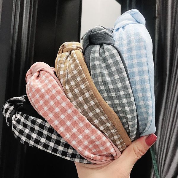 hair accessories pink plaid knotted headbands for women wide side band headwear lady turban hairband hoop ornament
hair accessories pink plaid knotted headbands for women wide side band headwear lady turban hairband hoop ornament