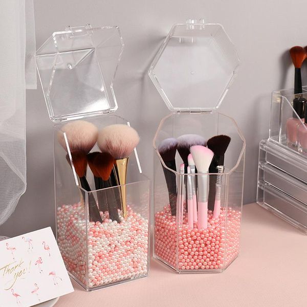 square pearl cosmetic box transparent flip cover brush bucket acrylic lipstick pencil container deskaccessories storage boxes & bins
square pearl cosmetic box transparent flip cover brush bucket acrylic lipstick pencil container deskaccessories storage boxes & bins