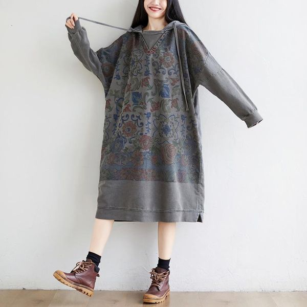 casual dresses johnature leisure retro patchwork print denim hooded long sleeve autumn loose comfortable women fashion dress1 lc4t, Black;gray
casual dresses johnature leisure retro patchwork print denim hooded long sleeve autumn loose comfortable women fashion dress1 lc4t, Black;gray