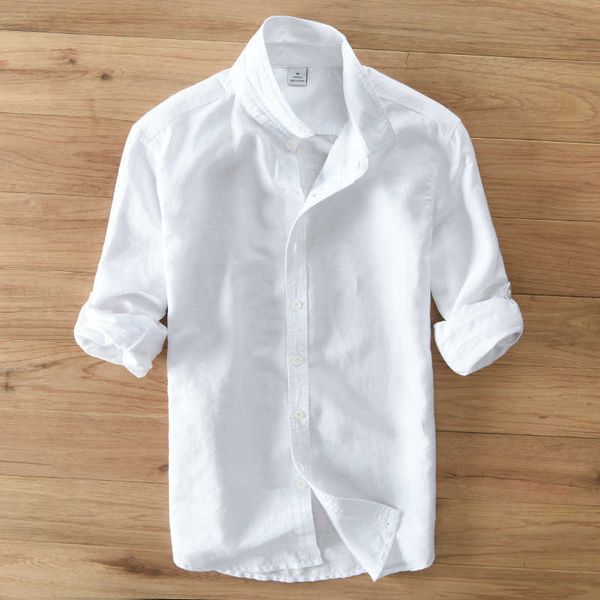 women's t-shirt dos do algodo e linho causal longo-sleeved camisa para marca de moda brancas homens slidos camisas a7c8, White
women's t-shirt dos do algodo e linho causal longo-sleeved camisa para marca de moda brancas homens slidos camisas a7c8, White