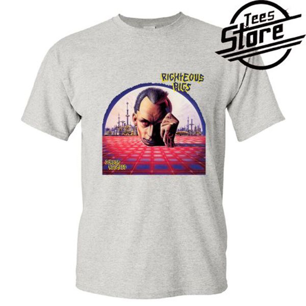 New Righteous Pigs Band Logo Men's Grey T-Shirt Size S to 3XL, White;black 
New Righteous Pigs Band Logo Men's Grey T-Shirt Size S to 3XL, White;black