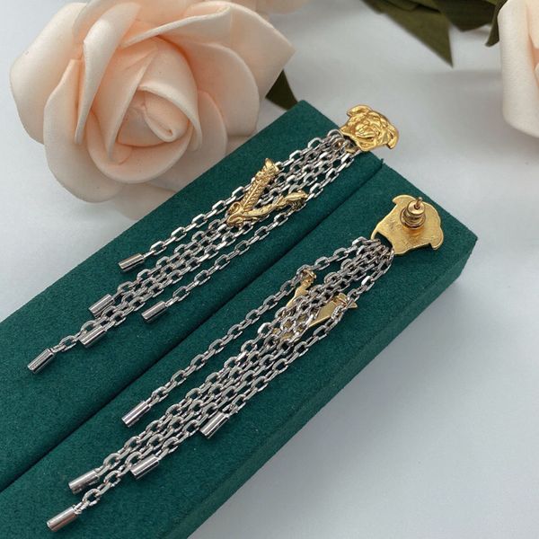 (high-quality) fan retro tassel long earrings, silver-plated and gold-plated, high-end earrings female luxurys designers jewelry, Golden;silver
(high-quality) fan retro tassel long earrings, silver-plated and gold-plated, high-end earrings female luxurys designers jewelry, Golden;silver