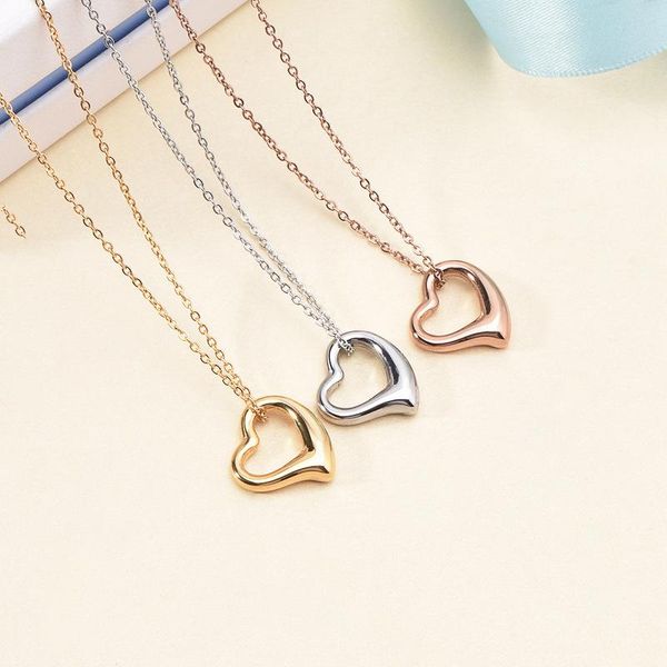 pendant necklaces women's neck jewelry valentine's day goddess gift clavicle chain mini heart stainless steel peach necklace, Silver
pendant necklaces women's neck jewelry valentine's day goddess gift clavicle chain mini heart stainless steel peach necklace, Silver