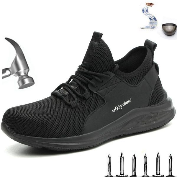 boots 20 breathable safety shoes men's lightweight sports indestructible steel head soft anti-puncture insulation work, Black
boots 20 breathable safety shoes men's lightweight sports indestructible steel head soft anti-puncture insulation work, Black