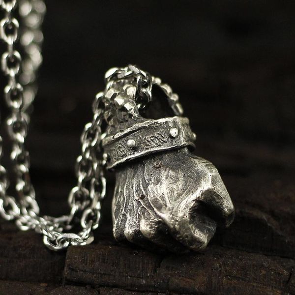 chains retro personality creative design three-dimensional fist pendant fashion hip-hop punk couple high-quality party jewelry gift, Silver
chains retro personality creative design three-dimensional fist pendant fashion hip-hop punk couple high-quality party jewelry gift, Silver