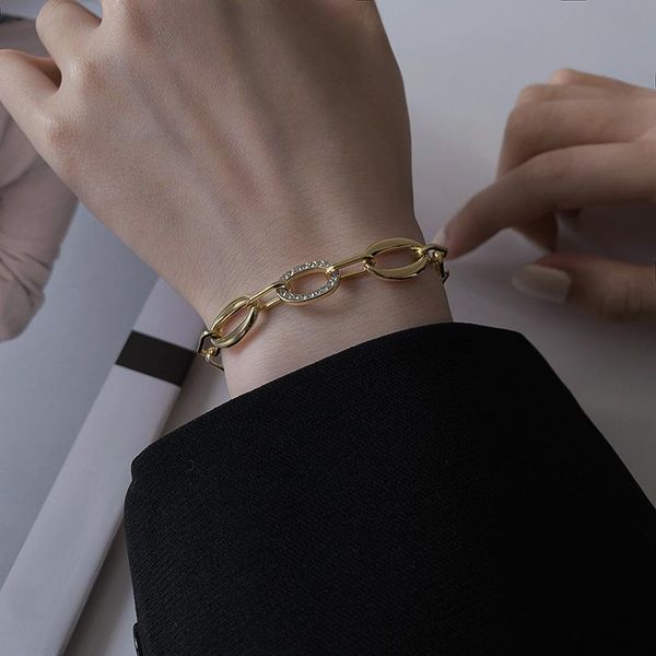 vsnow minimalist gold silver color metal chunky chain charm bracelet for women high street rhinestone hollow jewelry bracelets, Golden;silver
vsnow minimalist gold silver color metal chunky chain charm bracelet for women high street rhinestone hollow jewelry bracelets, Golden;silver