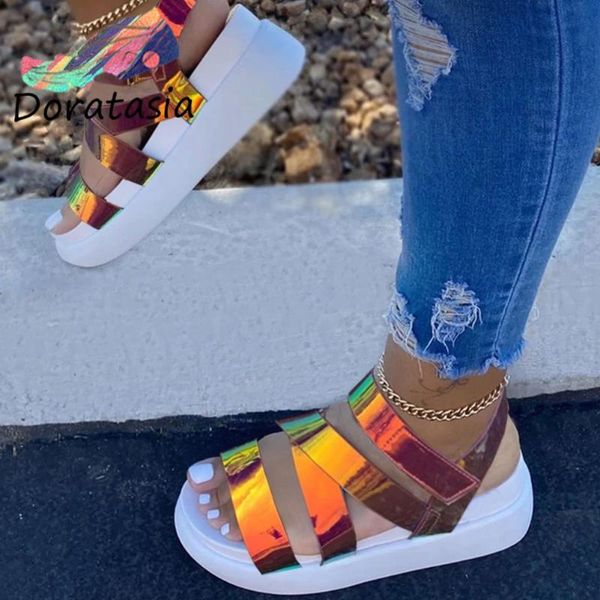 dress shoes doratasia women open toe platform mixed color wedges summer sandals fashion brand, Black
dress shoes doratasia women open toe platform mixed color wedges summer sandals fashion brand, Black