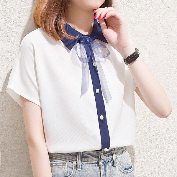 women's blouses & shirts women chiffon female bow office casual batwing sleeve summer beige, White
women's blouses & shirts women chiffon female bow office casual batwing sleeve summer beige, White