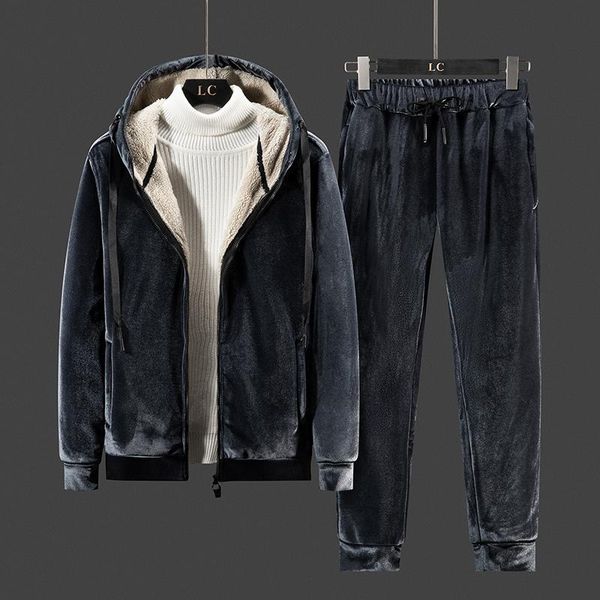 men's tracksuits thick hoodies+pants suit mens suits winter fleece men sets zipper hooded sweatshirt sportswear set male hoodie, Gray
men's tracksuits thick hoodies+pants suit mens suits winter fleece men sets zipper hooded sweatshirt sportswear set male hoodie, Gray