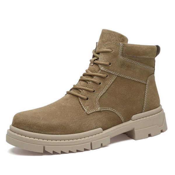 autumn and winter martin boots men's high british leather short increased student boots, Black 
autumn and winter martin boots men's high british leather short increased student boots, Black