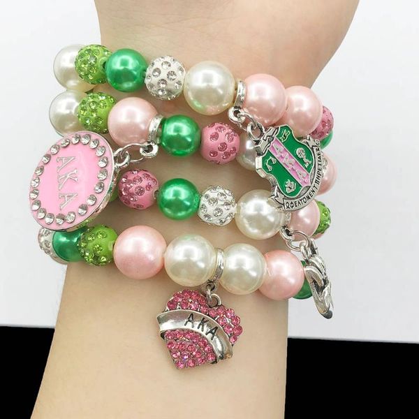 beaded, strands greek sorority pink green pearl disco ball letter handsigh heart rotundity shield charm pendant bracelet man jewelry, Black
beaded, strands greek sorority pink green pearl disco ball letter handsigh heart rotundity shield charm pendant bracelet man jewelry, Black