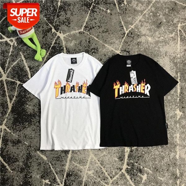 hip-hop flame logo printing street couple loose pullover short-sleeved t-shirt bottoming shirt tee #4x4m, White;black
hip-hop flame logo printing street couple loose pullover short-sleeved t-shirt bottoming shirt tee #4x4m, White;black