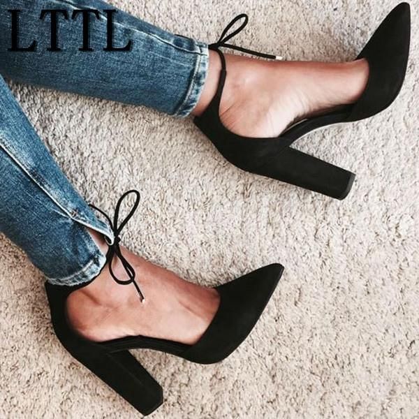 chaussure femme high heels women lace up suede pumps chunky heel pointed toe dress shoes 2021 spring summer woman, Black
chaussure femme high heels women lace up suede pumps chunky heel pointed toe dress shoes 2021 spring summer woman, Black
