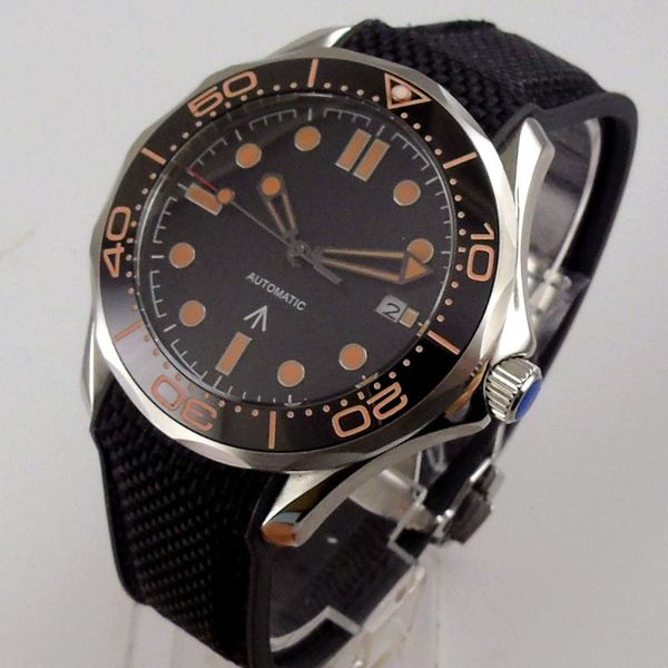 wristwatches dress simple steel automatic men watch 24 jewels nh35 movement nylon band sapphire crystal rotating insert, Slivery;brown
wristwatches dress simple steel automatic men watch 24 jewels nh35 movement nylon band sapphire crystal rotating insert, Slivery;brown