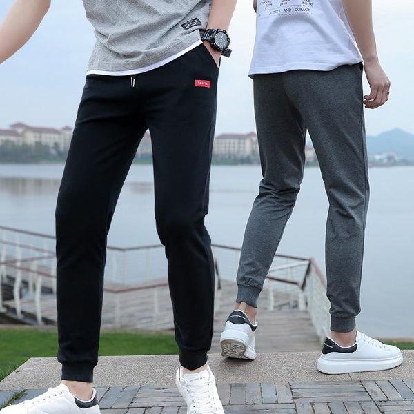 men's pants designer streetwear casual brand fashion strappy for men cotton elastic trousers clothes, Black
men's pants designer streetwear casual brand fashion strappy for men cotton elastic trousers clothes, Black