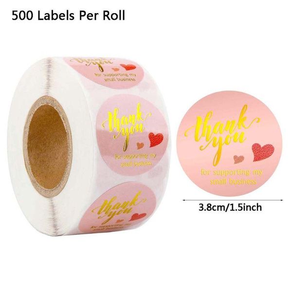 gift wrap 500pcs/roll pink diy handmade thank you sticker wedding package seal label decor e7cb
gift wrap 500pcs/roll pink diy handmade thank you sticker wedding package seal label decor e7cb