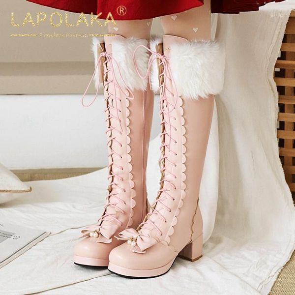 boots lapolaka 2021 sweet bowtie cosplay woman shoes zipper platform thick heels warm plush fashion boot ladies1, Black
boots lapolaka 2021 sweet bowtie cosplay woman shoes zipper platform thick heels warm plush fashion boot ladies1, Black