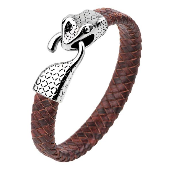 chino bracelet stylish stainless steel snakehead leather woven men's supply link, chain, Black
chino bracelet stylish stainless steel snakehead leather woven men's supply link, chain, Black