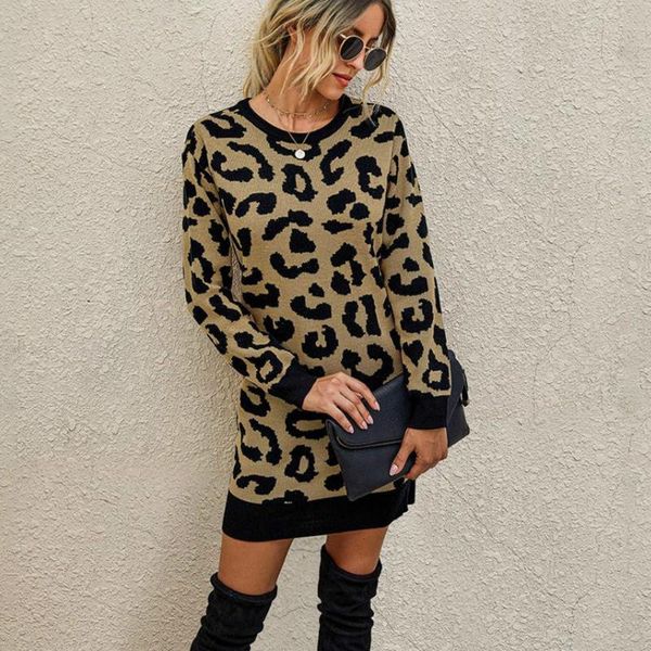 casual dresses leopard print sweater dress women 2021 autumn winter long sleeve vintage warm knitted clothes female bodycon vestidos, Black;gray
casual dresses leopard print sweater dress women 2021 autumn winter long sleeve vintage warm knitted clothes female bodycon vestidos, Black;gray