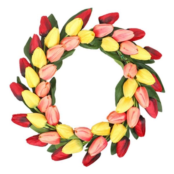 decorative flowers & wreaths artificial tulip wreath spring for front door wall window wedding party office garden home decor
decorative flowers & wreaths artificial tulip wreath spring for front door wall window wedding party office garden home decor