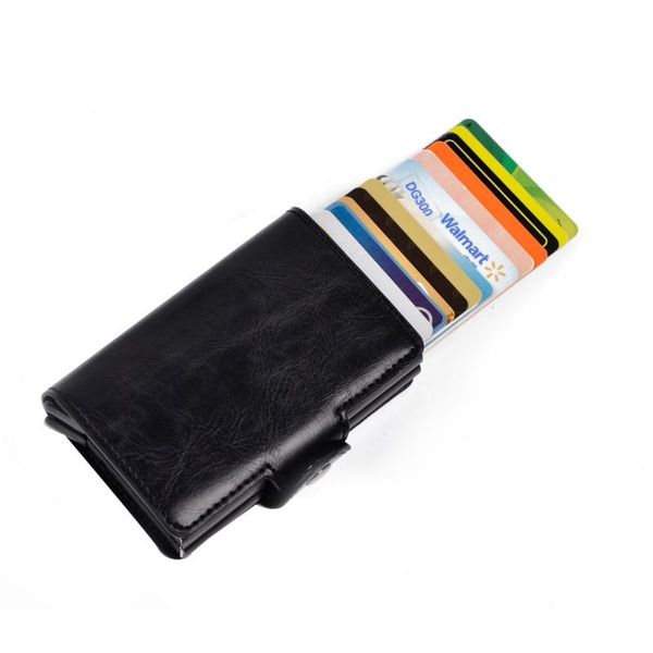 card holders m-yancy 2021 metal men holder leather case rfid double bus bank id wallet cardholder, Brown;gray
card holders m-yancy 2021 metal men holder leather case rfid double bus bank id wallet cardholder, Brown;gray