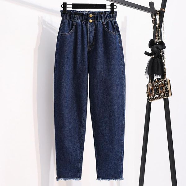 women's jeans fashion vintage denim harem pants 2021 spring autumn high waist ladies casual clothing pockets plus size female trousers, Blue
women's jeans fashion vintage denim harem pants 2021 spring autumn high waist ladies casual clothing pockets plus size female trousers, Blue