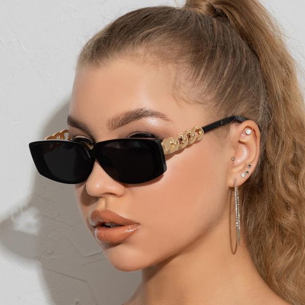 sunglasses european and american retro metal chain for men women trendy fashion catwalk sunscreen glasses uv400, White;black
sunglasses european and american retro metal chain for men women trendy fashion catwalk sunscreen glasses uv400, White;black