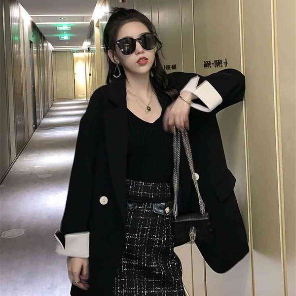 women's jackets coats korean version net red pink blazer double breasted relaxed chic spring and autumn 2021 clothes 7189, Black;brown
women's jackets coats korean version net red pink blazer double breasted relaxed chic spring and autumn 2021 clothes 7189, Black;brown