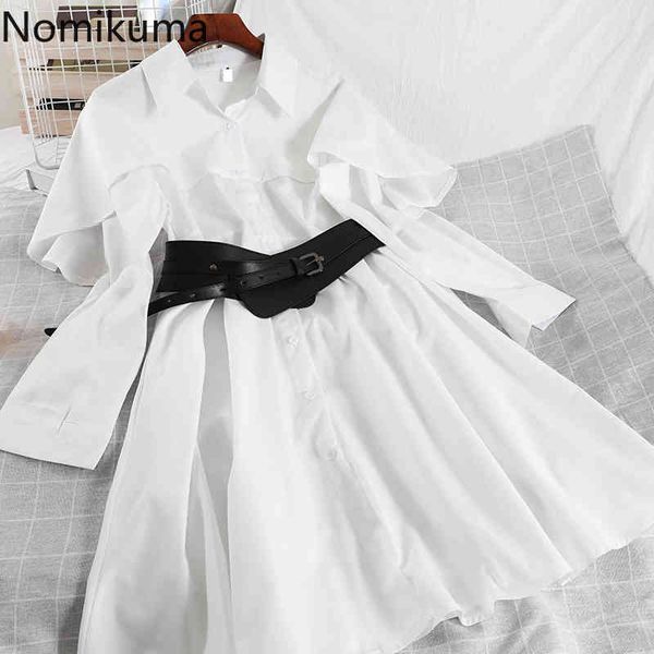 nomikuma women dresses spring new ruffle long sleeve a-line dresses belt slim waist elegant vestidos de mujer 6f034 210427, Black;gray
nomikuma women dresses spring new ruffle long sleeve a-line dresses belt slim waist elegant vestidos de mujer 6f034 210427, Black;gray