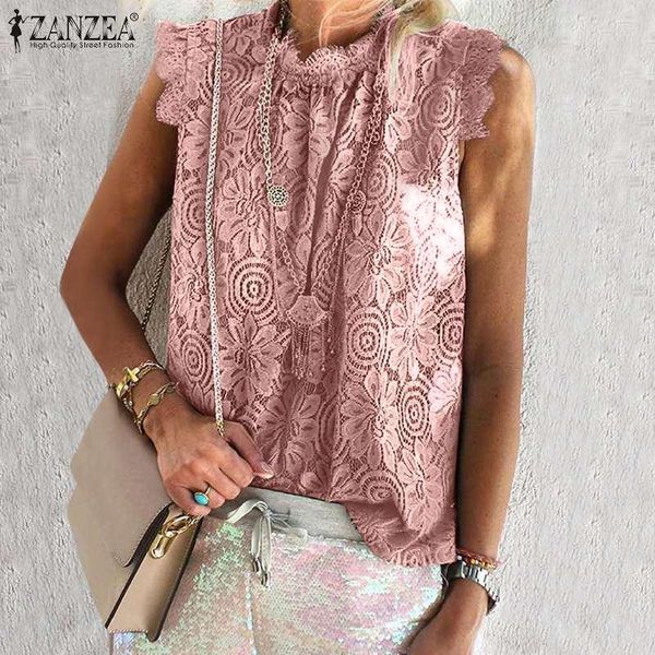 women's blouses & shirts elegant zanzea summer lace crochet tanks women sleeveless blouse casual floral shirt solid party club blusas, White
women's blouses & shirts elegant zanzea summer lace crochet tanks women sleeveless blouse casual floral shirt solid party club blusas, White