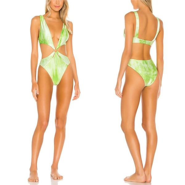 one-piece suits swimwear women tie-dyed one piece backless hollow out bathing suit sleeveless low cut bra ring connected high waist panties
one-piece suits swimwear women tie-dyed one piece backless hollow out bathing suit sleeveless low cut bra ring connected high waist panties