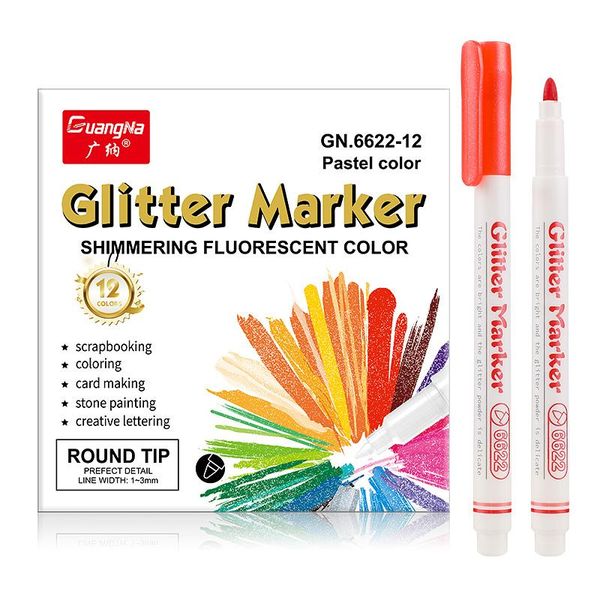 highlighters glitter acrylic paint pens 12 colors sparkle permanent marker quick dry for greeting gift cards poster ,fine tip, Black;red
highlighters glitter acrylic paint pens 12 colors sparkle permanent marker quick dry for greeting gift cards poster ,fine tip, Black;red
