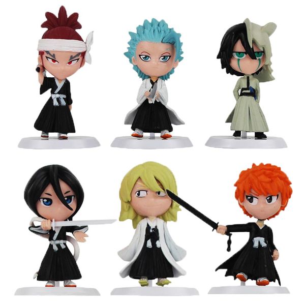 6pcs/set 6-8cm anime bleach ichigo ulquiorra cifer renji ichimaru gin toushirou pvc action figure toys gift for kids
6pcs/set 6-8cm anime bleach ichigo ulquiorra cifer renji ichimaru gin toushirou pvc action figure toys gift for kids