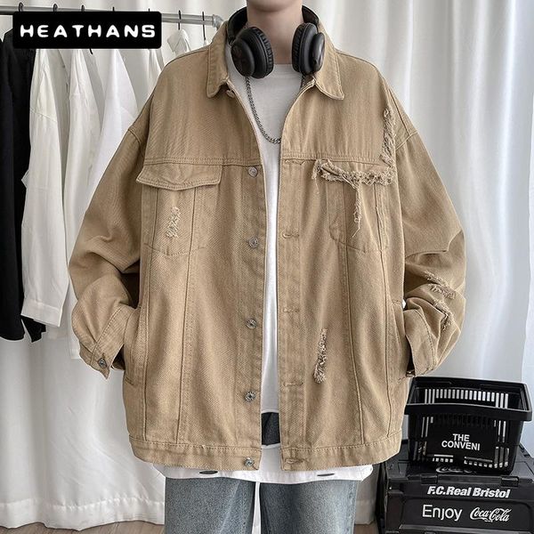 denim jacket men solid color korean handsome spring loose street casual jean youthful veste homme men's jackets, Black;brown
denim jacket men solid color korean handsome spring loose street casual jean youthful veste homme men's jackets, Black;brown