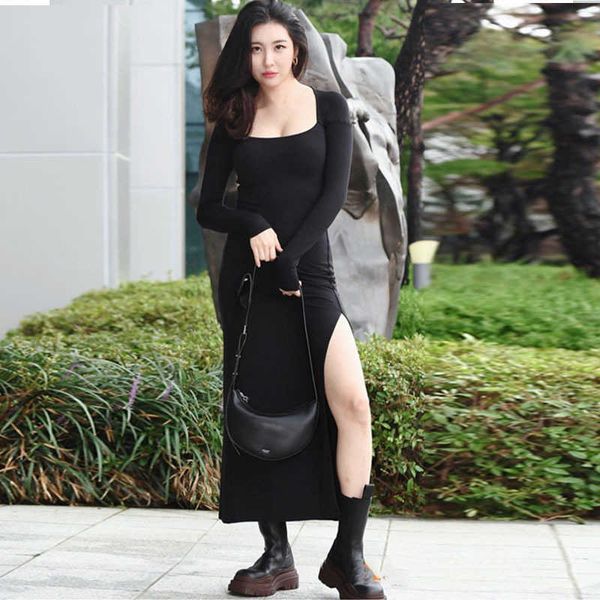 womengaga nightclub high waist long sleeve maxi summer party dress female tight slit black slim es vintage 2swm 210603, Black;gray
womengaga nightclub high waist long sleeve maxi summer party dress female tight slit black slim es vintage 2swm 210603, Black;gray