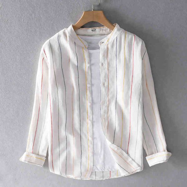 men's t-shirts striped 100% linen long sleeve casual stand collar spring shirts for men comfortable mens shirt chemise 8ew3, White;black
men's t-shirts striped 100% linen long sleeve casual stand collar spring shirts for men comfortable mens shirt chemise 8ew3, White;black